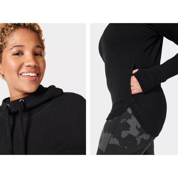 Sweaty Betty Escape Luxe Fleece Hoodie in Black - Large - Picture 13 of 14